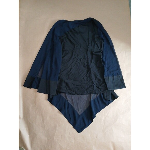 Donna Karan New York Silk Blouse Medium Asymetrical Tunic Top Modern Luxe - Picture 6 of 8